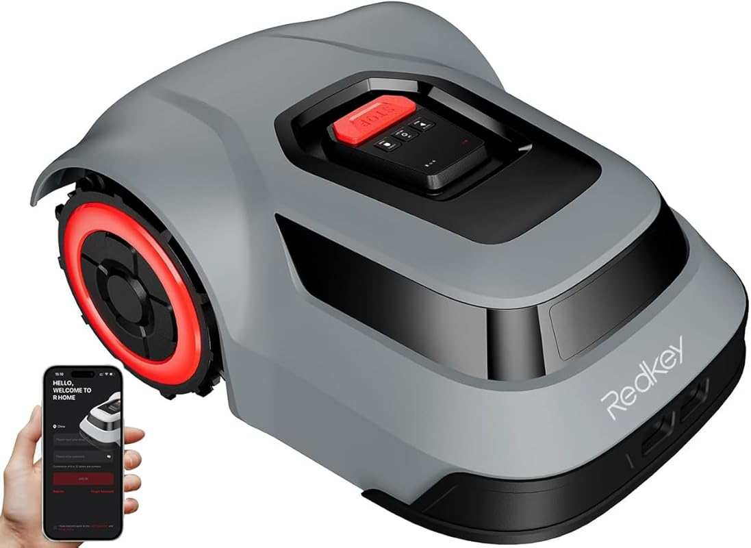 Redkey MGC500 Robotic Lawn Mower: 0.12 Acre, 45% Slope, 70 Min Runtime