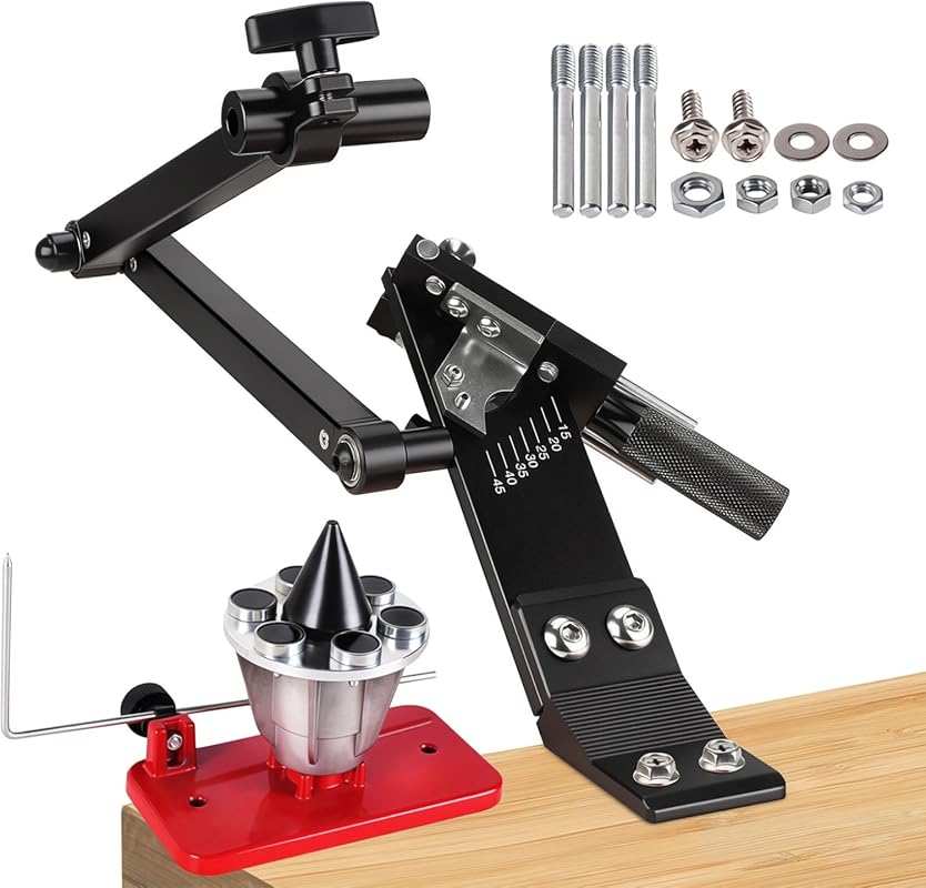 Large Size Lawn Mower Blade Sharpener & Balancer with Adjustable Frame