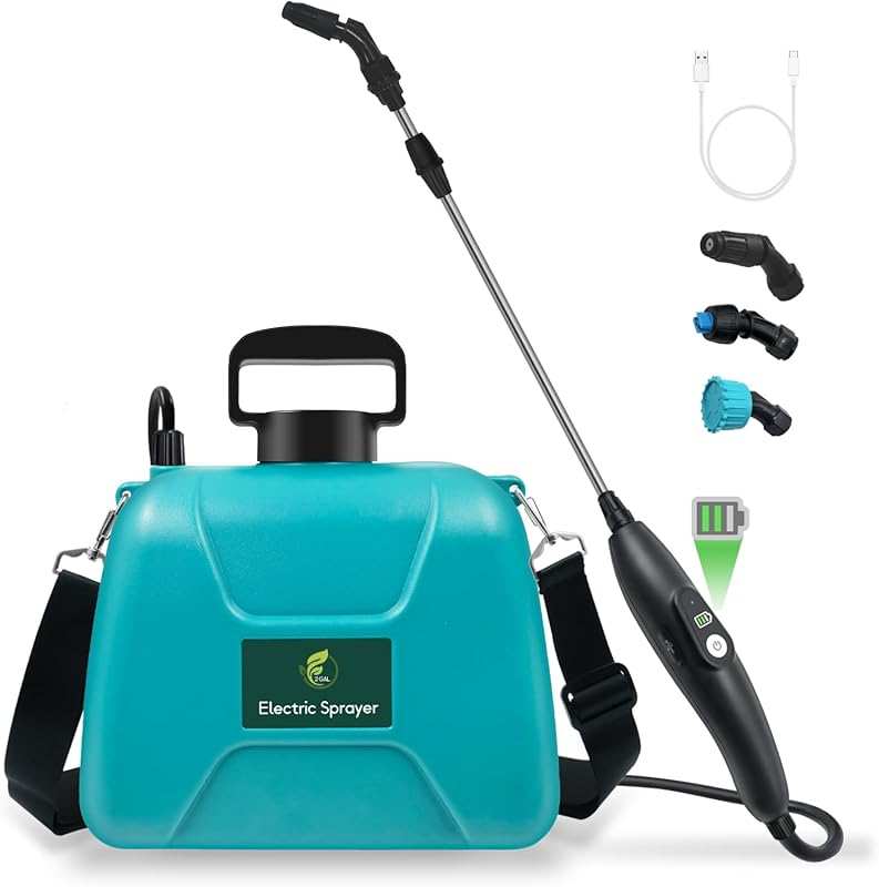 2 Gallon Battery Powered Garden Sprayer with USB Rechargeable Handle a