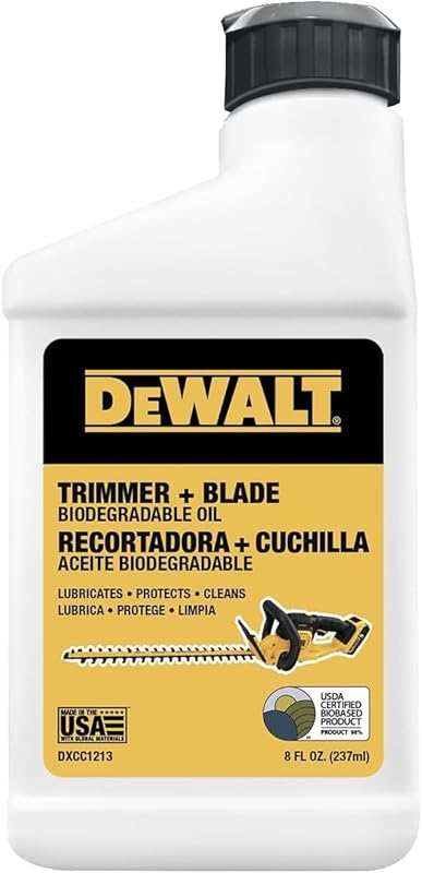 DEWALT Biodegradable Commercial Hedge Trimmer Blade Oil with Rust Prot