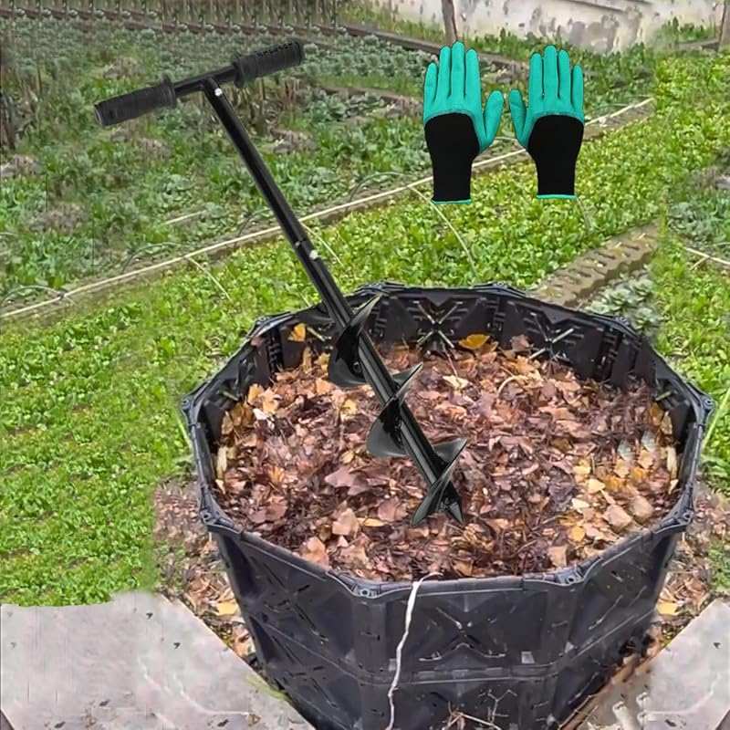 Outdoor Compost Turning & Aeration Tool for Tumbler Bins & Bags, Stirr