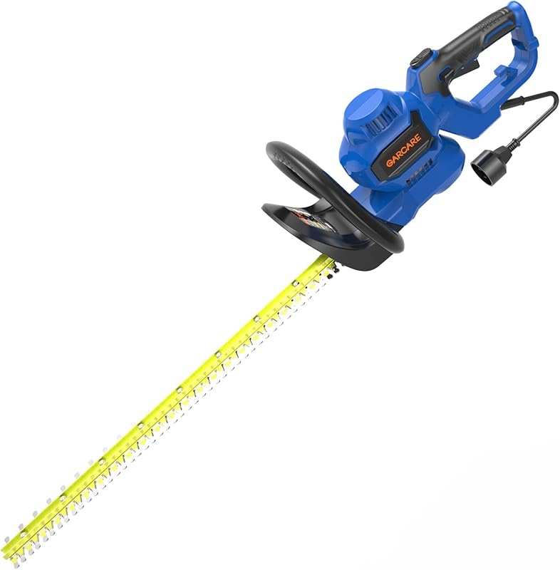 GARCARE 24-Inch Corded Electric Hedge Trimmer: 4.5 Amp, Dual-Action Bl