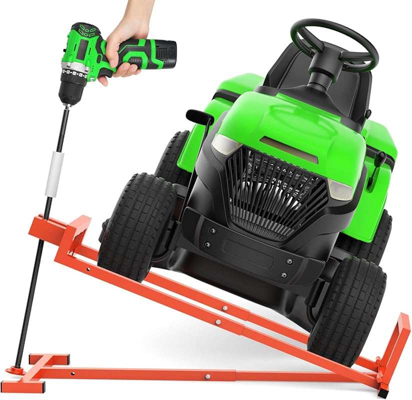 1400LB Universal Lawn Tractor Lift Jack with Rotating Sleeve, Quick Se