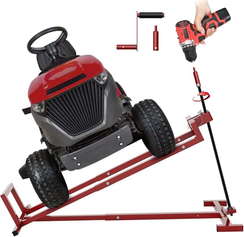 Telescopic Lawn Mower Lift Jack for Zero Turn & Riding Mowers - 880 Lb