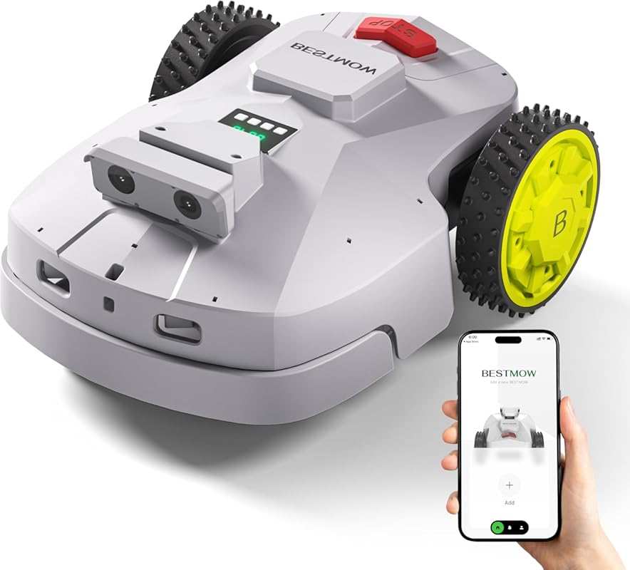 Robot Lawn Mower: 1.5 Acre Ultra-Quiet Self-Charging Robotic Mower wit