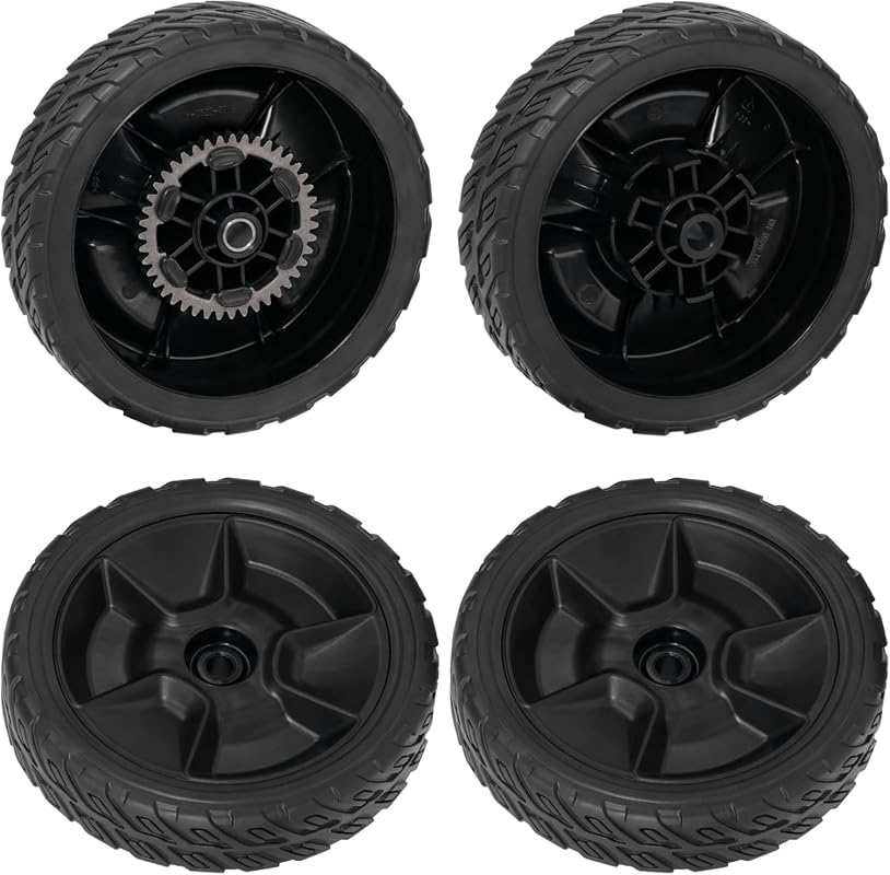4 Pack HRN216 Lawn Mower Wheels Kit for Honda HRN216 - 2 Rear & 2 Fron