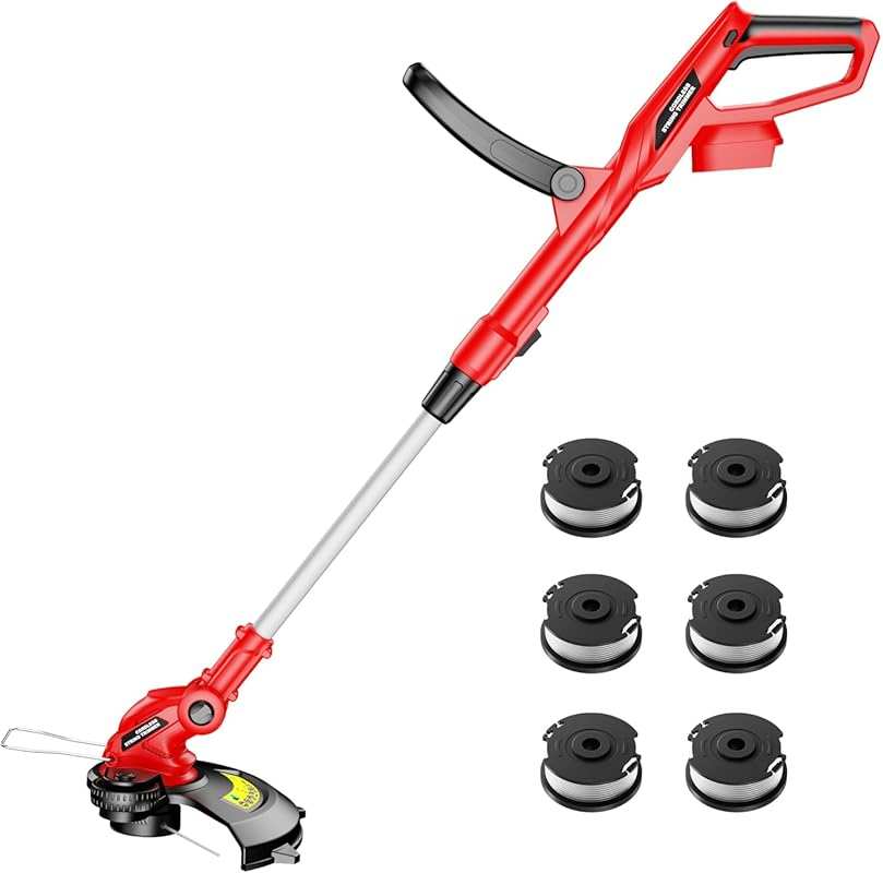 Cordless 12-Inch Weed Wacker for Milwaukee M18 Battery, Auto Feed Spoo