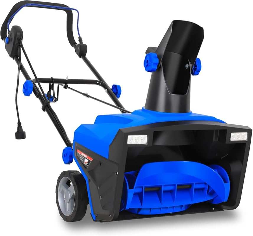 BILT HARD 20 Inch 15 Amp Corded Electric Snow Blower with LED Headligh