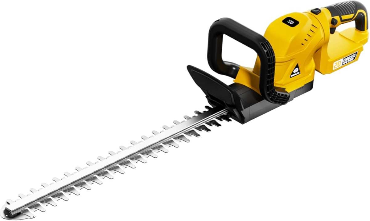 Cordless Hedge Trimmer with Rotatable Handle: Brushless Motor, Battery