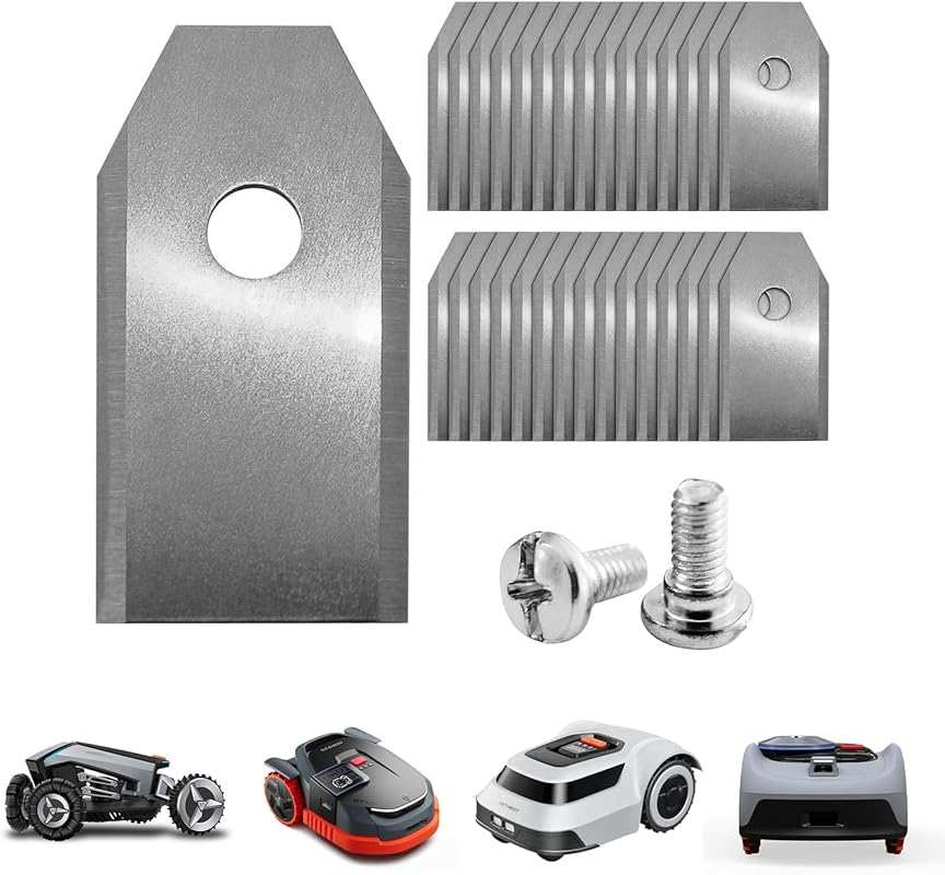 High-Performance Robotic Mower Blades - Extra Long Stainless Steel for