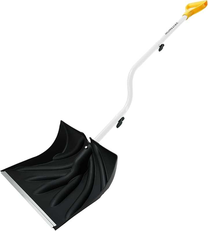 Snow Shovel for Driveway Ergonomic Design 17” Reinforced Heavy Duty Sn