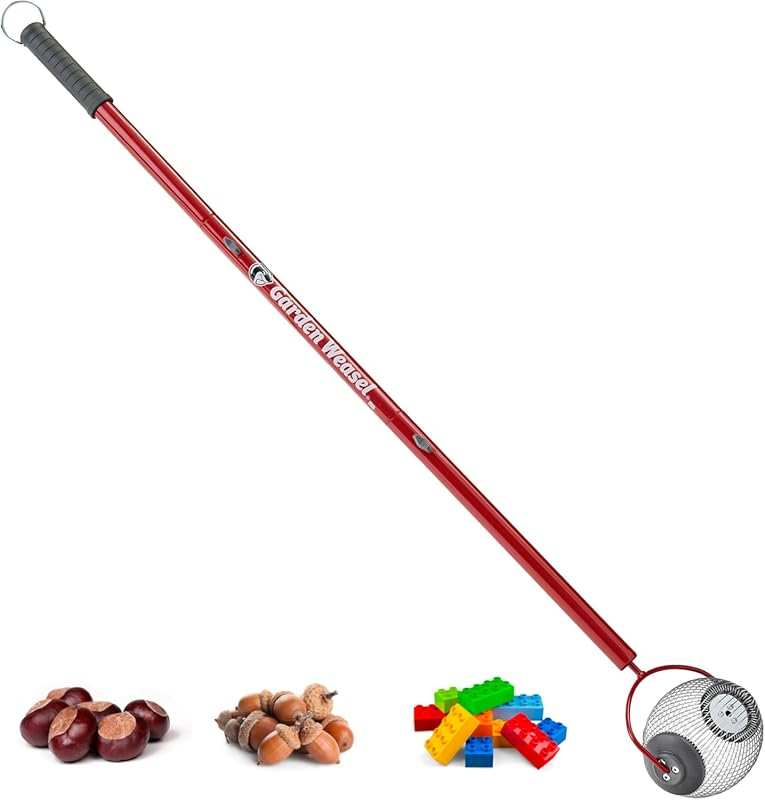 GARDEN WEASEL Small Nut Gatherer Roller: Collects Acorns, Buckeyes, Sm