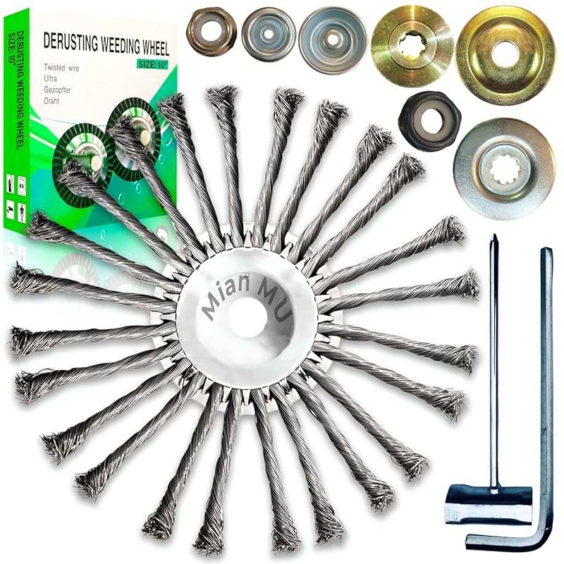 10 Inch Steel Wire Trimmer Head - Universal Weed Wacker Brush Cutter f