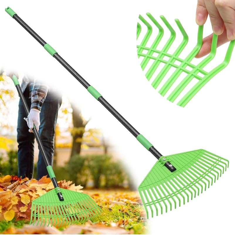 Lightweight Plastic Garden Leaf Rake with 75