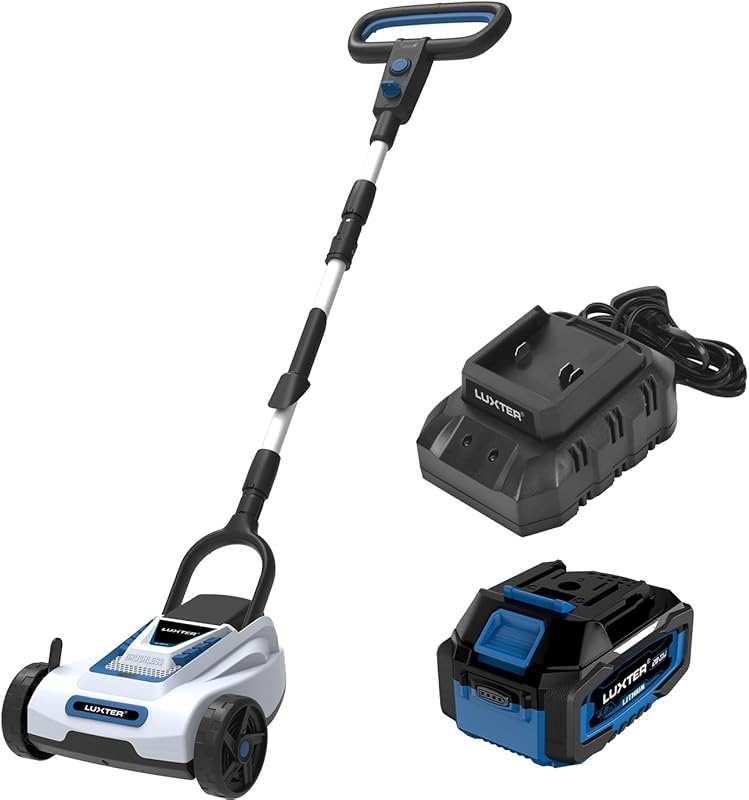 LUXTER 9 Inch Cordless Lawn Mower 6000RPM Brushless Motor 3 Adjustable