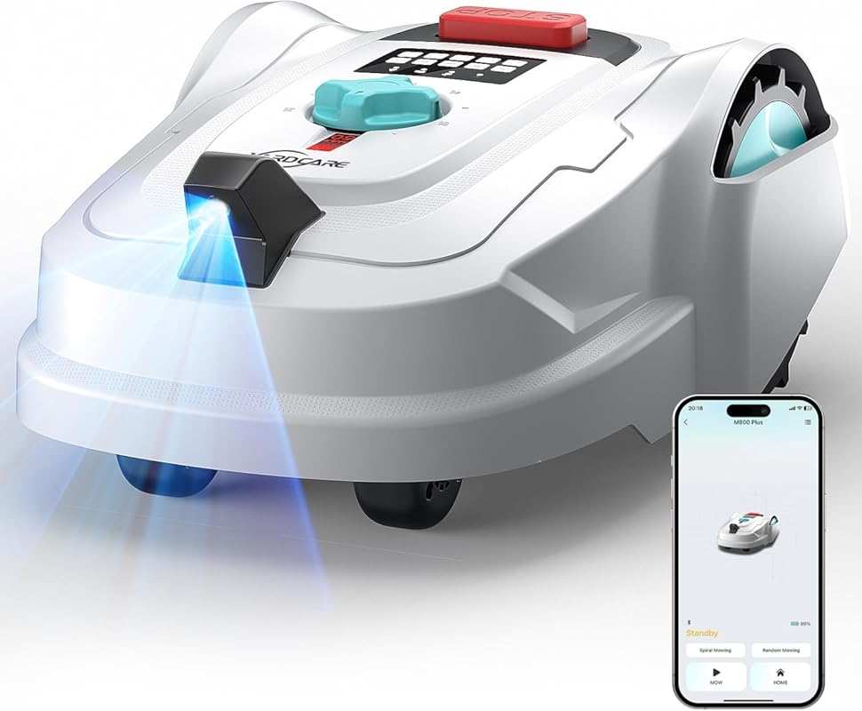 M800Plus Robot Lawn Mower: GPS Visual Navigation, Bow-Shaped Path, APP