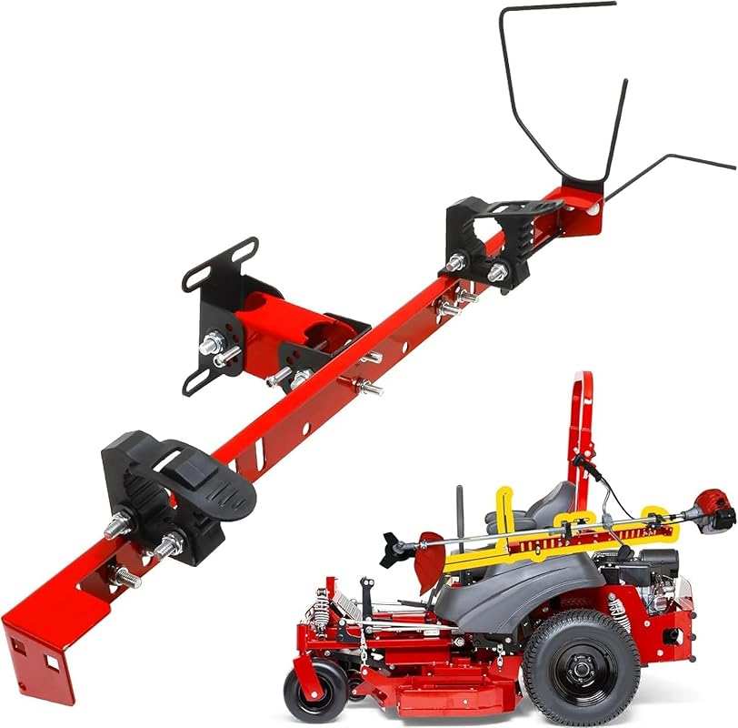 Zero Turn Mower Trimmer Holder with Quick Clamp: Adjustable Rack Fits