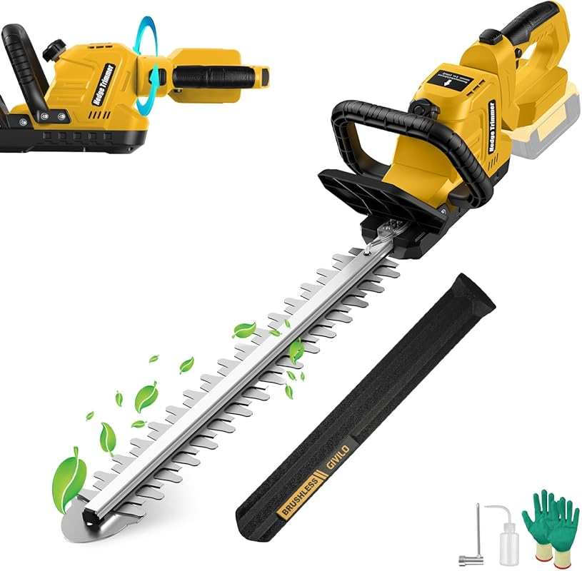 20-Inch Cordless Hedge Trimmer, Brushless Motor, 2/3'' Cutting Capacit