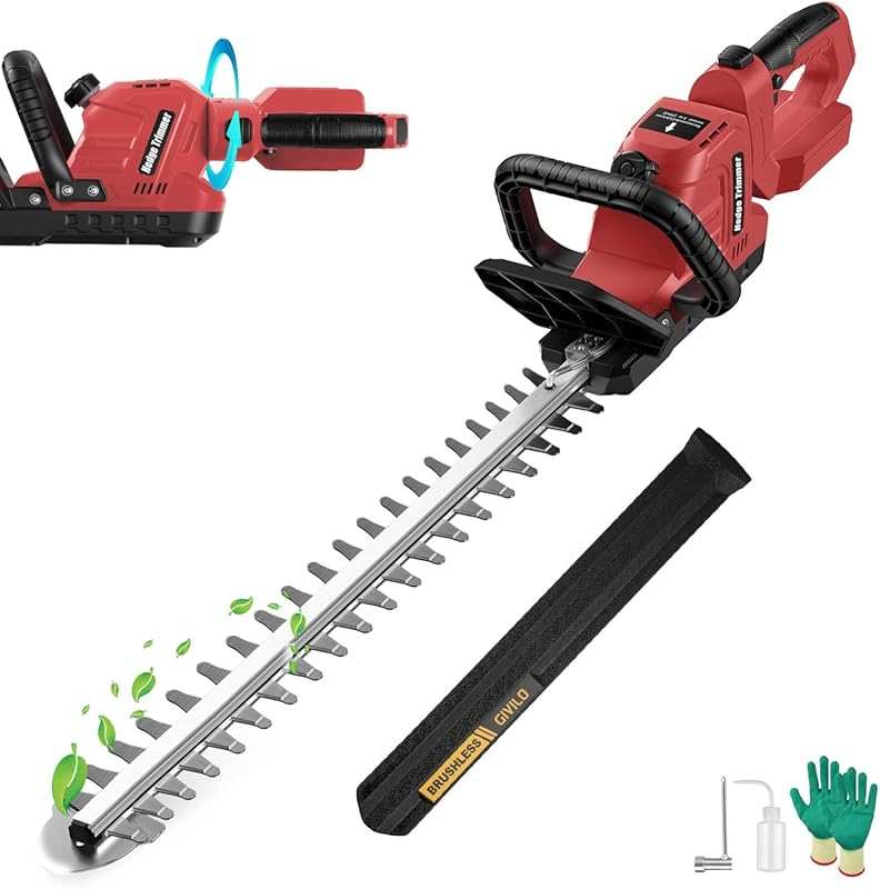 Cordless Hedge Trimmer for Milwaukee M18: 22-Inch Brushless Bush Trimm