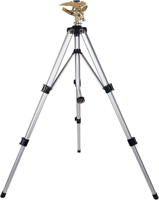 Biswing Large Impact Sprinkler Head 1-Pack with Tripod: Adjustable Zin