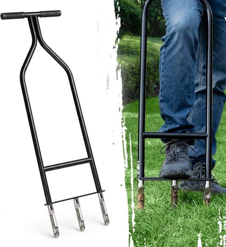 Manual Core Lawn Aerator Tool for Healthy Turf and Grass Plug Aeration