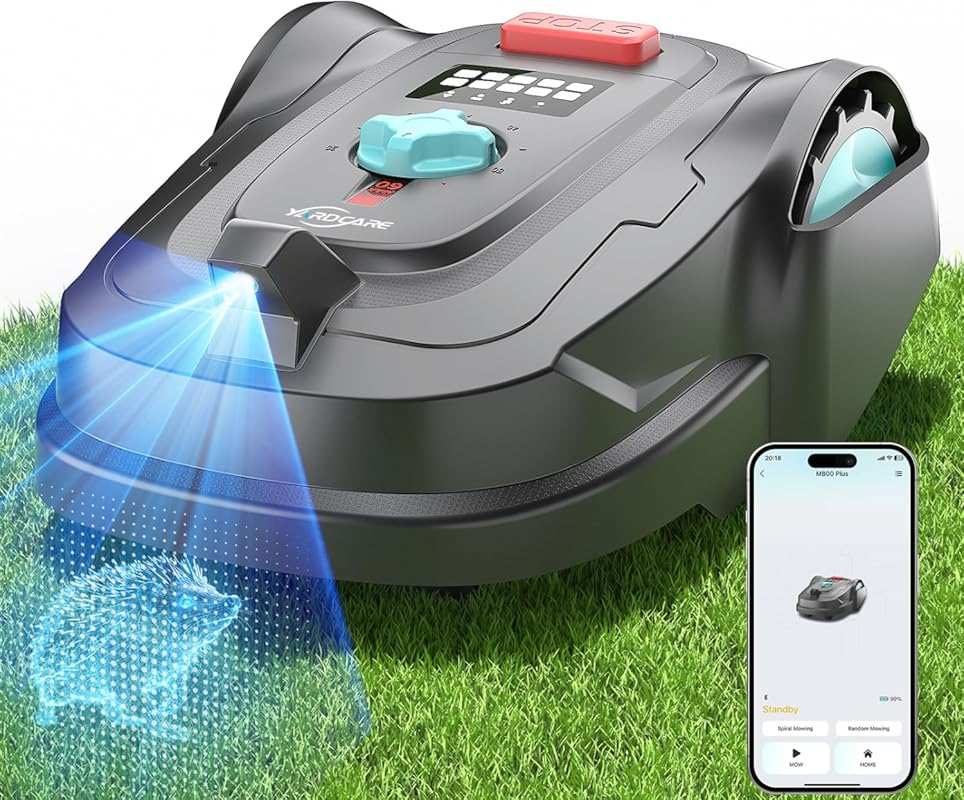 New M800Plus Robot Lawn Mower, GPS & 3D Vision, APP Control, Obstacle 