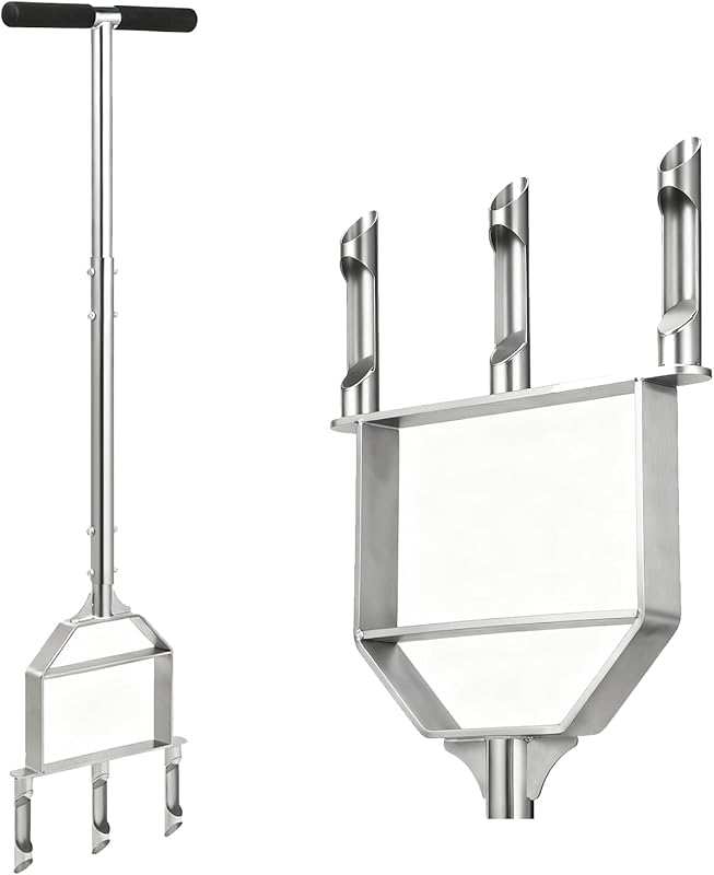 Stainless Steel Manual Core Lawn Aerator Tool for Loosening Soil and I