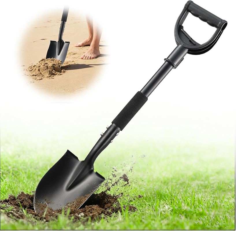 Heavy Duty 31-Inch Small Garden Shovel with D-Handle Grip for Digging