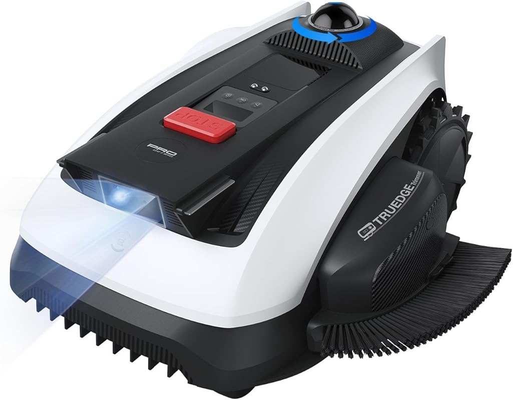 ECOVACS Goat O1000 LiDAR PRO Wire-Free Robotic Mower: TruEdge Trimmer,
