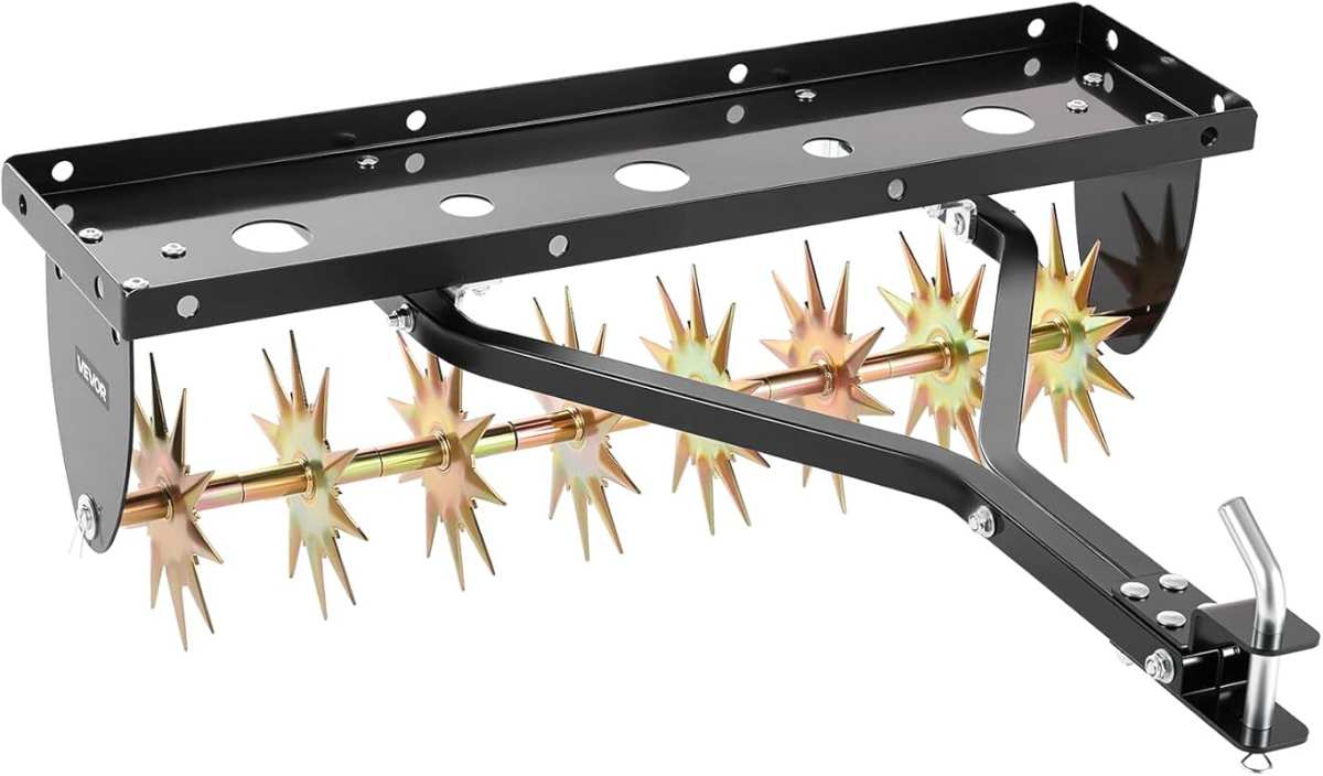 VEVOR 32-Inch Tow Behind Plug Aerator with Universal Hitch for Tractor