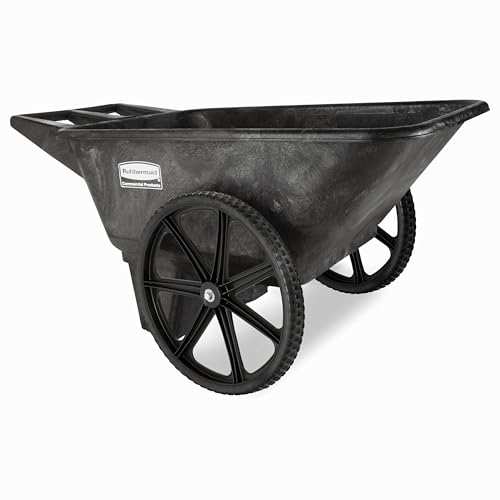 Rubbermaid Commercial Products 8.75 Cubic Foot, All-Weather, Big-Wheel Cart/Yard