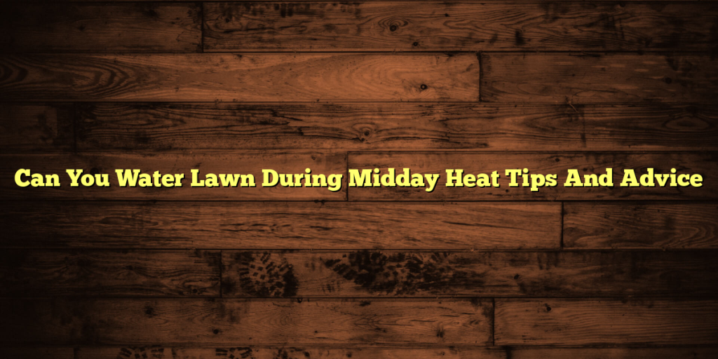 Can You Water Lawn During Midday Heat Tips And Advice