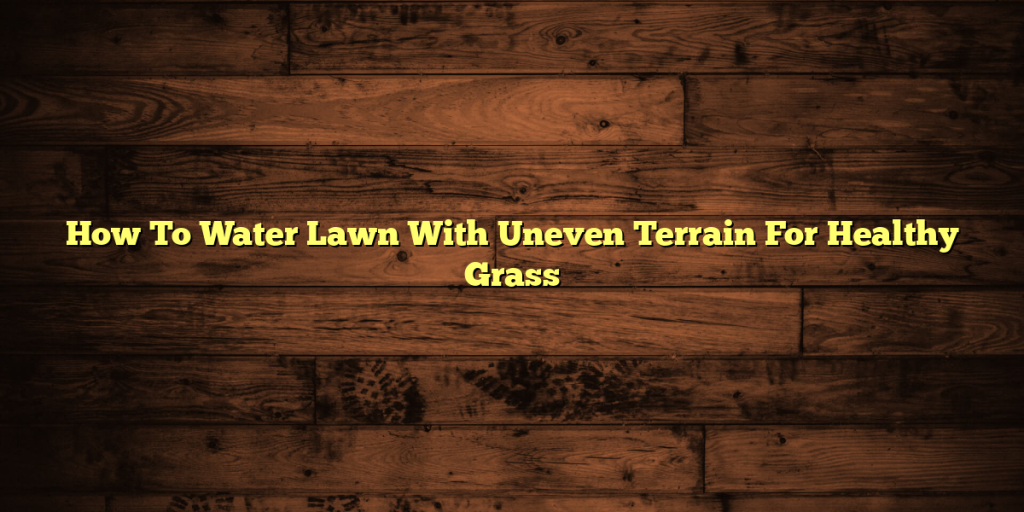 How To Water Lawn With Uneven Terrain For Healthy Grass