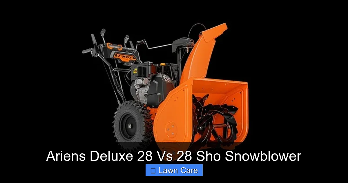 Ariens Deluxe 28 Vs 28 Sho Snowblower