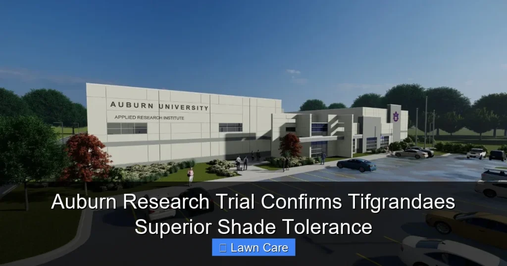 Auburn Research Trial Confirms Tifgrandaes Superior Shade Tolerance