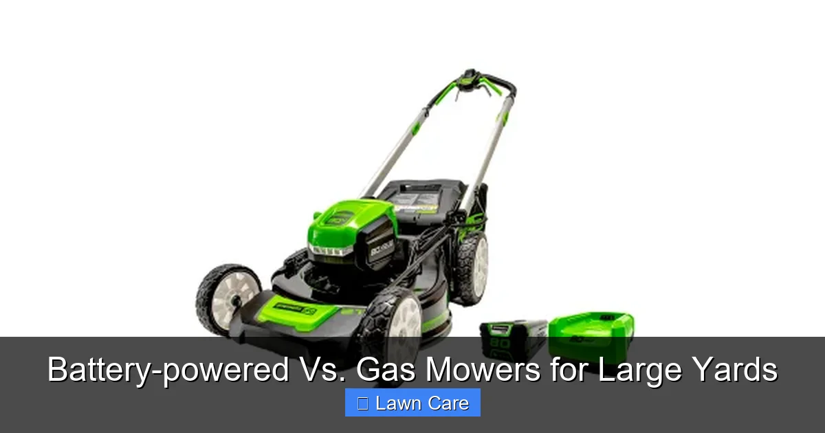 Battery-powered Vs. Gas Mowers for Large Yards