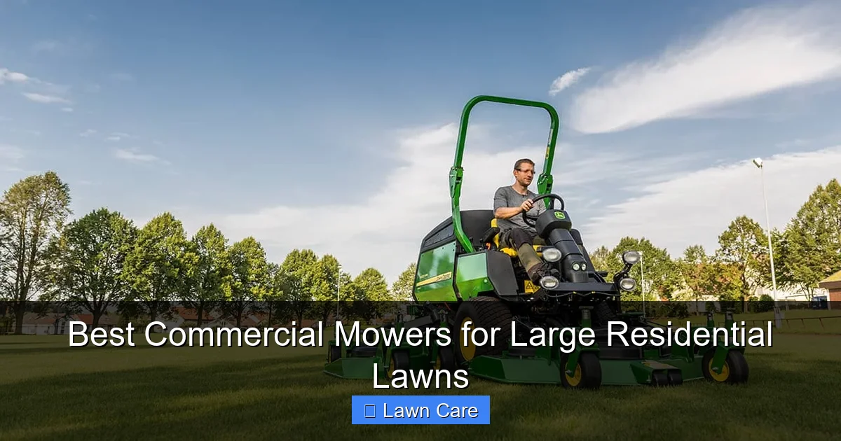 Best Commercial Mowers for Large Residential Lawns