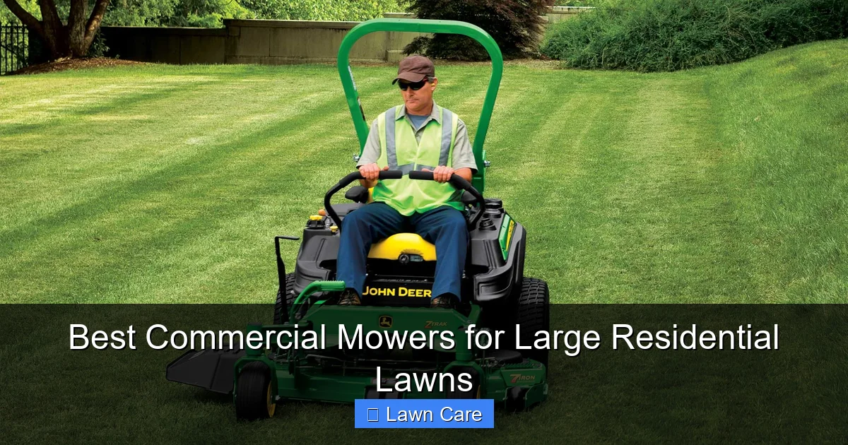 Best Commercial Mowers for Large Residential Lawns