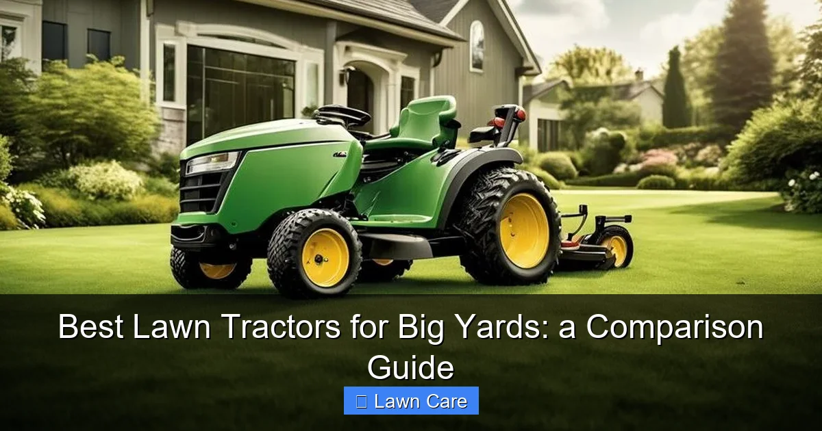 Best Lawn Tractors for Big Yards: a Comparison Guide