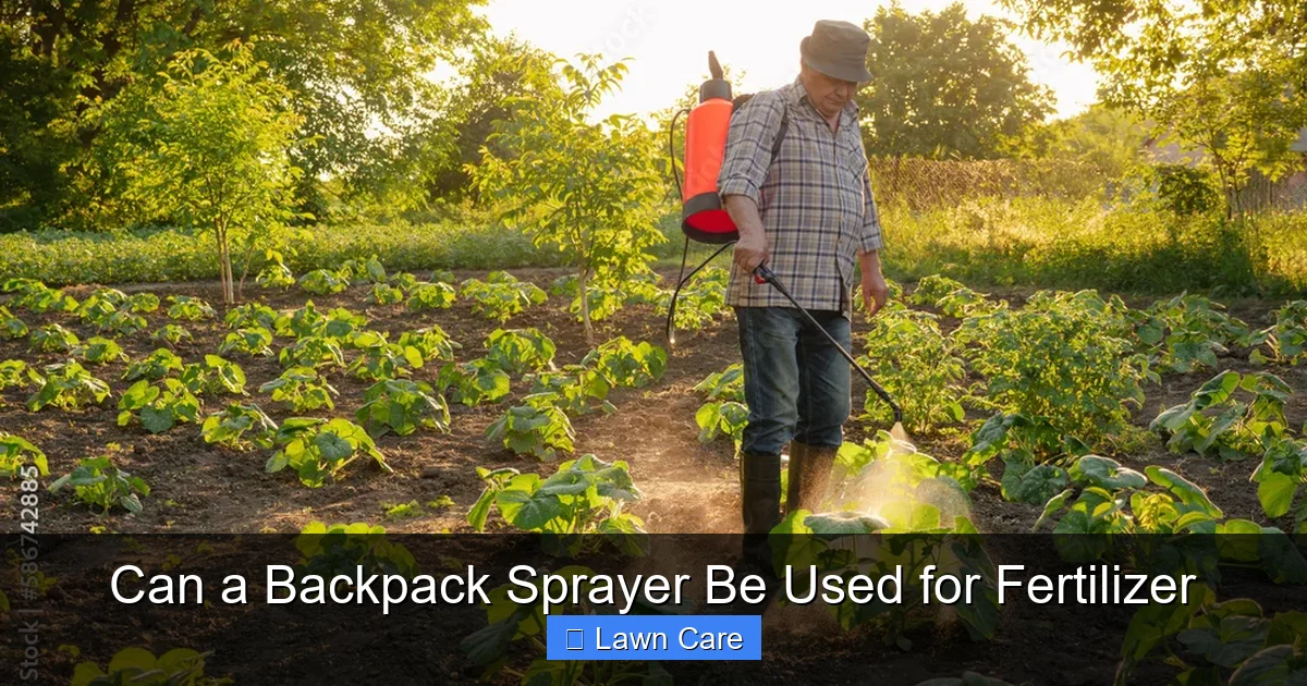 Can a Backpack Sprayer Be Used for Fertilizer