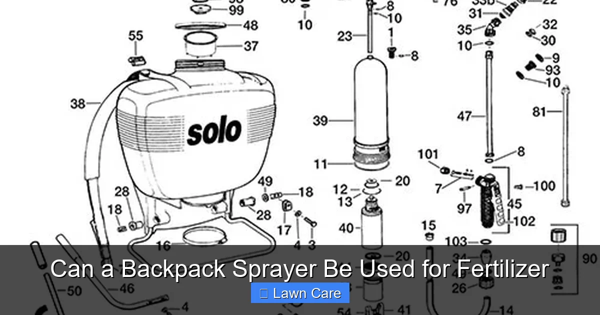 Can a Backpack Sprayer Be Used for Fertilizer