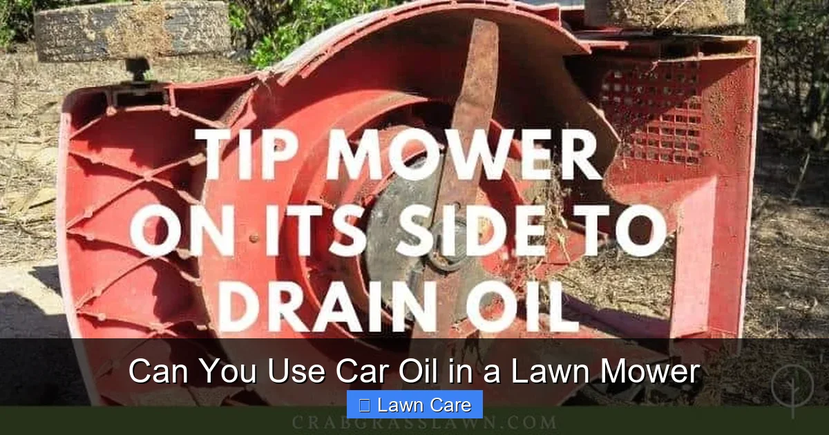 Can You Use Car Oil in a Lawn Mower