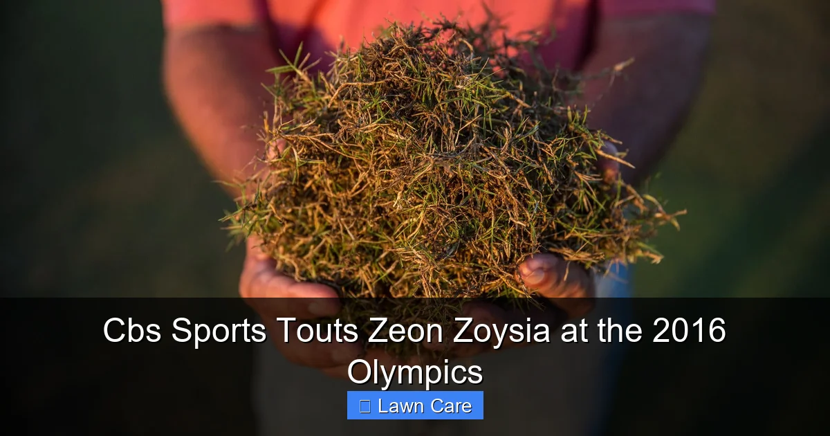 Cbs Sports Touts Zeon Zoysia at the 2016 Olympics