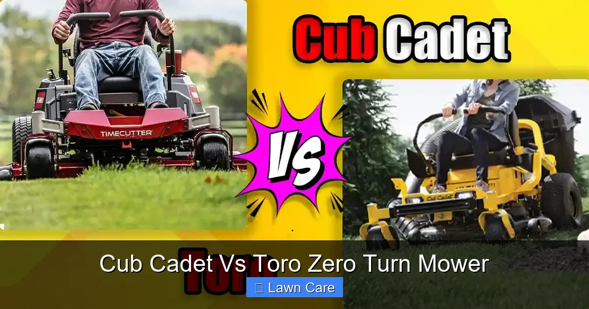 Cub Cadet Vs Toro Zero Turn Mower