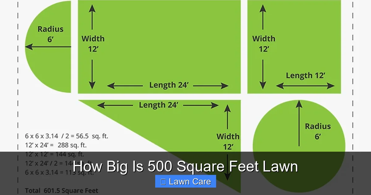How Big Is 500 Square Feet Lawn