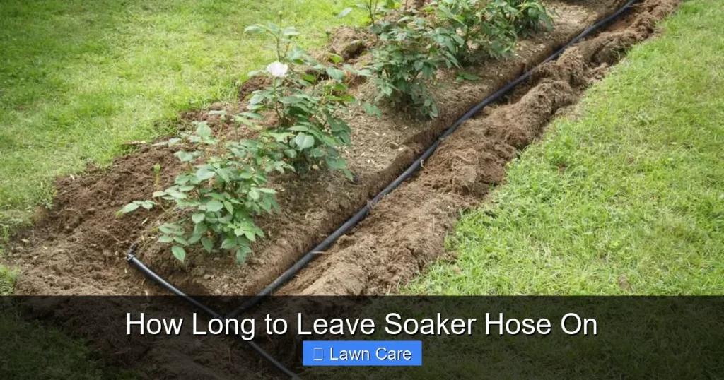 How Long to Leave Soaker Hose On