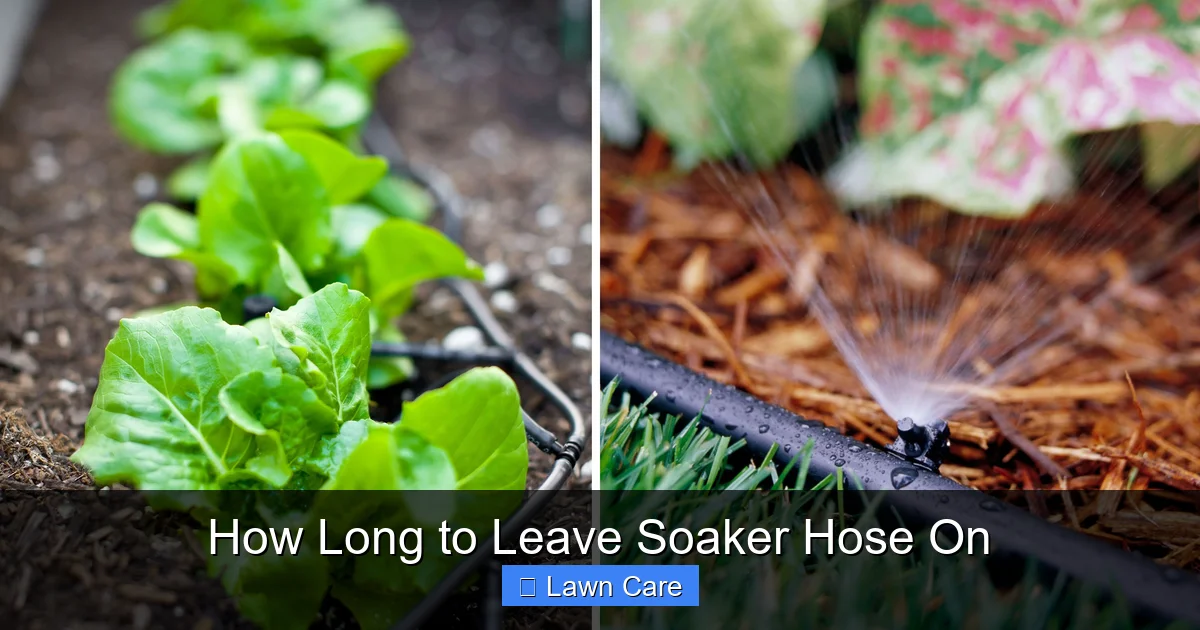 How Long to Leave Soaker Hose On