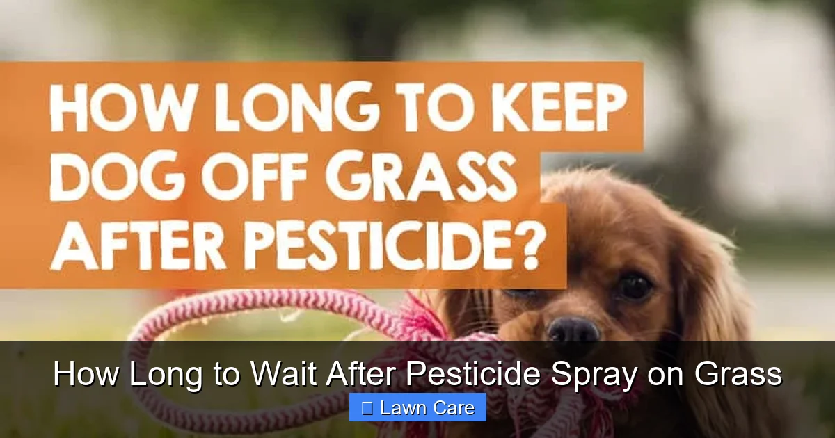 How Long to Wait After Pesticide Spray on Grass