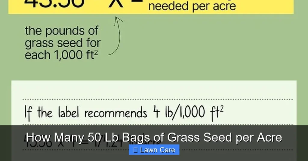 How Many 50 Lb Bags of Grass Seed per Acre