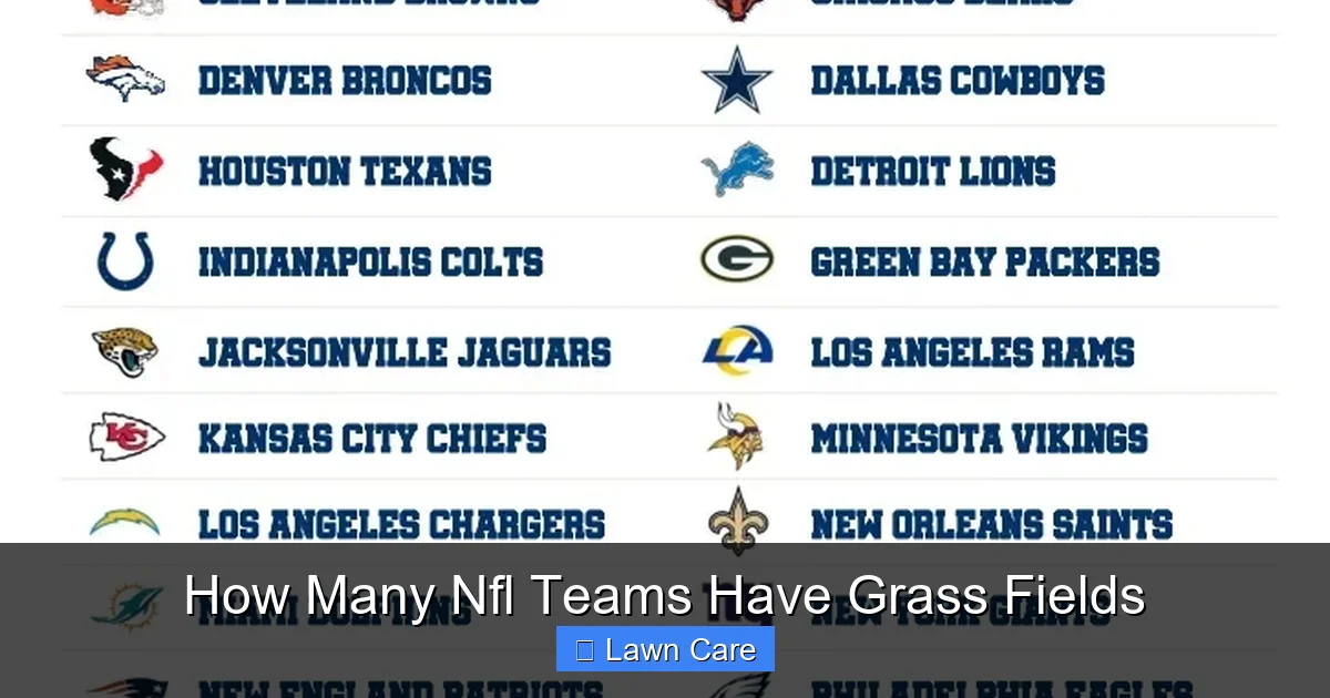 How Many Nfl Teams Have Grass Fields